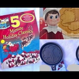 SHELF ELF Holiday Classic Storybook & Pancake Pan Bundle 1 Pan, 1 Lg Book